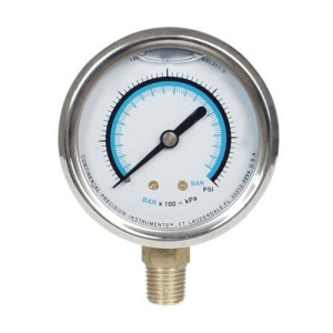 Esfera Rellena De Liquido (Glicerina) Conector 1/4" Npt 0-1000 Psi (0-70 Bar) Uniweld Gsl319-3 Esfera Rellena De Liquido (Glicerina) Conector 1/4" Npt 0-1000 Psi (0-70 Bar) Uniweld Gsl319-3