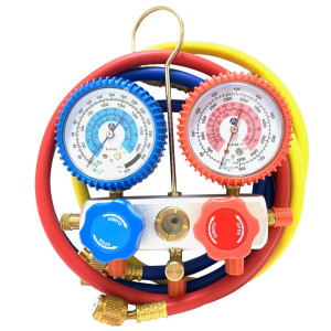 Appli Parts APMG-A1A36S Manometro R410, Escala Dual Presion Kpa/psi, Escala Dual Temperatura Fahrenheit/Centigrado, Cuerpo Aluminio con Mirilla, incluye Mangueras 90 cm 5/16 SAE Rojo,Azul 1/4 SAE Amarillo Appli Parts APMG-A1A36S Manometro R410, Escala Dual Presion Kpa/psi, Escala Dual Temperatura Fahrenheit/Centigrado, Cuerpo Aluminio con Mirilla, incluye Mangueras 90 cm 5/16 SAE Rojo,Azul 1/4 SAE Amarillo