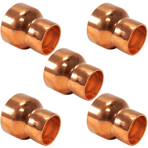Appli Parts AP-R158118B5 1-5/8x1-1/8 in Reducing Bushing Copper pipe fittings CxC Sweat connections for refrigeration, air conditioning and plumbing applications ACR and Type L copper pipe (5xBag)