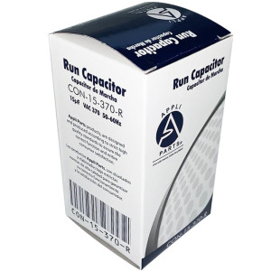Appli Parts Run Capacitor for ac 15 Mfd uF (microfarads) 370VAC CBB65 Round Universal fit for hvac and other applications in High in Wide CON-15-370-R

