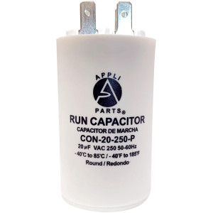 Appli Parts Condensador Capacitor de Marcha 20 Mfd uF (microfaradios) 250VAC CBB60 Cuerpo plastico para bombas de agua y otras aplicaciones Redondo UL E476928 8 cm Alto 4 cm Ancho CON-20-250-P
