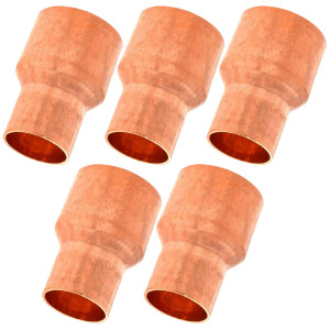 Appli Parts AP-R138118B5 1-3/8x1-1/8 in Reducing Bushing Copper pipe fittings CxC Sweat connections for refrigeration, air conditioning and plumbing applications ACR and Type L copper pipe (5xBag)