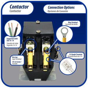 Appli Parts APAC-22024 Heavy Duty 2 Poles Contactor 20 Amp 24 Volts Coil Replacement for ac Compressor and Electrical Applications UL Certified E476929 Appli Parts APAC-22024 Heavy Duty 2 Poles Contactor 20 Amp 24 Volts Coil Replacement for ac Compressor and Electrical Applications UL Certified E476929