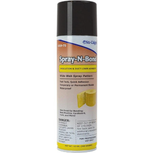 Nu-Calgon 4369-75 Spray-n-Bond wide web spray adhesive for insulation and duct liner applications 12oz Nu-Calgon 4369-75 Spray-n-Bond wide web spray adhesive for insulation and duct liner applications 12oz