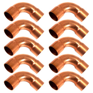 Appli Parts AP-C034LB10 3/4 90 Degree Elbow Long Turn Copper pipe fittings CxC Sweat connections for refrigeration, air conditioning and plumbing applications ACR and Type L copper pipe (10 x Bag) Appli Parts AP-C034LB10 3/4 90 Degree Elbow Long Turn Copper pipe fittings CxC Sweat connections for refrigeration, air conditioning and plumbing applications ACR and Type L copper pipe (10 x Bag)