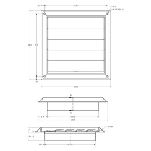 Lambro Usa Rejilla Ventilacion Blanca 8in de Plastico 363W Lambro Usa Rejilla Ventilacion Blanca 8in de Plastico 363W