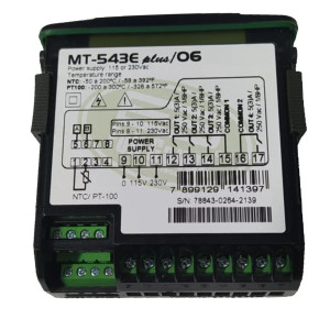 Full Gauge MT-543E Plus Controlador Electronico para Refrigeracion y Calefaccion. 1 Sensor, 4 Salidas, 110/220V, Compatible con Sitrad Full Gauge MT-543E Plus Controlador Electronico para Refrigeracion y Calefaccion. 1 Sensor, 4 Salidas, 110/220V, Compatible con Sitrad