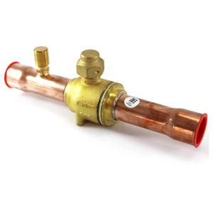 Danfoss 009L7055 7/8in Shut Off Ball Valve ODF GBC 22s Multiple Refrigerant MWP 650psi WT -40F to 300F with 1/4in SAE schrader Valve Bi-Flow Danfoss 009L7055 7/8in Shut Off Ball Valve ODF GBC 22s Multiple Refrigerant MWP 650psi WT -40F to 300F with 1/4in SAE schrader Valve Bi-Flow