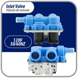 Appli Parts WH13X81 inlet water valve for washing machine 2 x 3/4 NPT Inlet 1 x 1/2 Outlet 110-120V 50/60Hz Universal replacement for General Electric and other brands APIV-2111