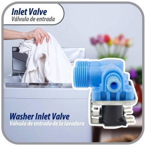 Appli Parts WH13X81 inlet water valve for washing machine 2 x 3/4 NPT Inlet 1 x 1/2 Outlet 110-120V 50/60Hz Universal replacement for General Electric and other brands APIV-2111