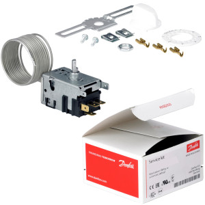 Danfoss 077B7104 Thermostat 2 Doors Refrigerator Defrost control 077B3657 Cold Cut-in +38.3F Cold cut-out -9.4F Warm Cut-in +38.3F Warm Cut-out +9.5F Capillary tube length 39.3in
B62 
 Danfoss 077B7104 Thermostat 2 Doors Refrigerator Defrost control 077B3657 Cold Cut-in +38.3F Cold cut-out -9.4F Warm Cut-in +38.3F Warm Cut-out +9.5F Capillary tube length 39.3in
B62