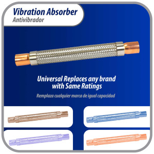 Appli Parts APVE-138 1-3/8 in Vibration Absorber Eliminator Sweat Connections 14-3/4 in Long 500 psi Max working and 3,265 psi Burst pressure Appli Parts APVE-138 1-3/8 in Vibration Absorber Eliminator Sweat Connections 14-3/4 in Long 500 psi Max working and 3,265 psi Burst pressure