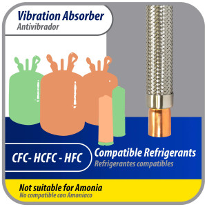 Appli Parts APVE-138 1-3/8 in Vibration Absorber Eliminator Sweat Connections 14-3/4 in Long 500 psi Max working and 3,265 psi Burst pressure Appli Parts APVE-138 1-3/8 in Vibration Absorber Eliminator Sweat Connections 14-3/4 in Long 500 psi Max working and 3,265 psi Burst pressure