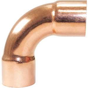 NDL N-2747 90 Degree Elbow Long turn 1-1/8in Copper pipe fittings C x C Sweat connections for refrigeration, air conditioning and plumbing applications ACR
