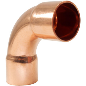 NDL N-2747 90 Degree Elbow Long turn 1-1/8in Copper pipe fittings C x C Sweat connections for refrigeration, air conditioning and plumbing applications ACR
