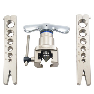 Appli Parts APT-FT809 Juego de Expansor Flare, Corta Tubo y Desbarbador para tuberias 1/4, 5/16, 3/8, 1/2, 5/8, 3/4 pulg para Cobre, Aluminio, PVC y otros materiales blandos Appli Parts APT-FT809 Juego de Expansor Flare, Corta Tubo y Desbarbador para tuberias 1/4, 5/16, 3/8, 1/2, 5/8, 3/4 pulg para Cobre, Aluminio, PVC y otros materiales blandos