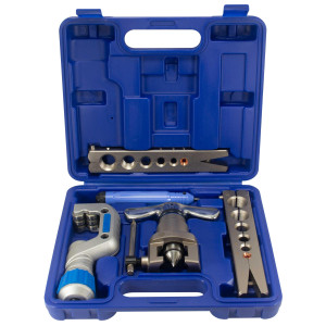 Appli Parts APT-FT809 Juego de Expansor Flare, Corta Tubo y Desbarbador para tuberias 1/4, 5/16, 3/8, 1/2, 5/8, 3/4 pulg para Cobre, Aluminio, PVC y otros materiales blandos Appli Parts APT-FT809 Juego de Expansor Flare, Corta Tubo y Desbarbador para tuberias 1/4, 5/16, 3/8, 1/2, 5/8, 3/4 pulg para Cobre, Aluminio, PVC y otros materiales blandos