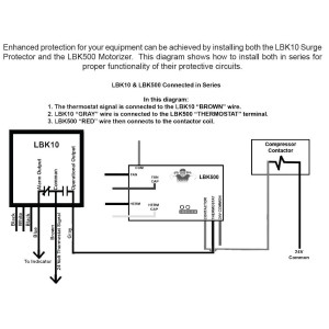 Supco LBK10 Linebacker Surge Protector And Voltage Monitor 120-208-240v/60hz