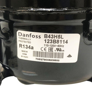 Danfoss B43H5L 1/10HP R134a Fractional Refrigeration Compressor LBP 115/1/60 (V/Ph/Hz) 123B8114 RSIR Danfoss B43H5L 1/10HP R134a Fractional Refrigeration Compressor LBP 115/1/60 (V/Ph/Hz) 123B8114 RSIR