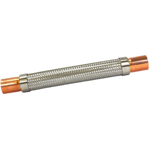 Appli Parts APVE-158 1-5/8 in Vibration Absorber Eliminator Sweat Connections 17 in Long 400 psi Max working and 3,265 psi Burst pressure Appli Parts APVE-158 1-5/8 in Vibration Absorber Eliminator Sweat Connections 17 in Long 400 psi Max working and 3,265 psi Burst pressure