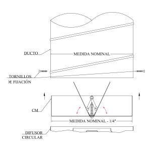 Damper Circular de Mariposa de Acero Galvanizado 12 pulgadas CVM12 Vermont