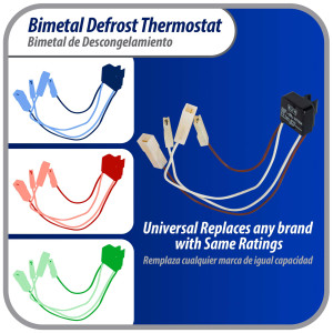 Appli Parts APBT-B261P Bimetal Termico 4 Cables Abre 7C y Cierra -4C con 4 conectores, Remplazo para Mabe, Remplaza BIM-261, Atlas Millenium, Innovacion, Termodisco Appli Parts APBT-B261P Bimetal Termico 4 Cables Abre 7C y Cierra -4C con 4 conectores, Remplazo para Mabe, Remplaza BIM-261, Atlas Millenium, Innovacion, Termodisco