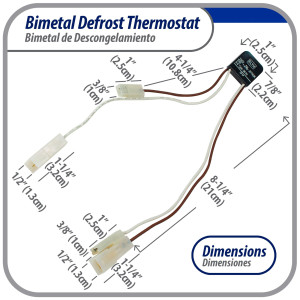 Appli Parts APBT-B261P Bimetal Termico 4 Cables Abre 7C y Cierra -4C con 4 conectores, Remplazo para Mabe, Remplaza BIM-261, Atlas Millenium, Innovacion, Termodisco Appli Parts APBT-B261P Bimetal Termico 4 Cables Abre 7C y Cierra -4C con 4 conectores, Remplazo para Mabe, Remplaza BIM-261, Atlas Millenium, Innovacion, Termodisco