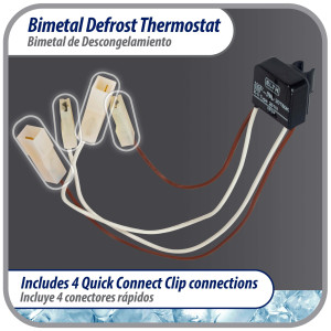 Appli Parts APBT-B261P Bimetal Termico 4 Cables Abre 7C y Cierra -4C con 4 conectores, Remplazo para Mabe, Remplaza BIM-261, Atlas Millenium, Innovacion, Termodisco Appli Parts APBT-B261P Bimetal Termico 4 Cables Abre 7C y Cierra -4C con 4 conectores, Remplazo para Mabe, Remplaza BIM-261, Atlas Millenium, Innovacion, Termodisco