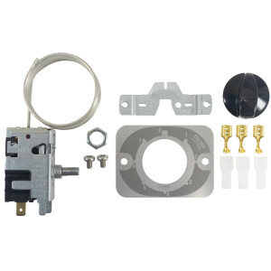 Danfoss 077B7100 Thermostat 1 Door Refrigerators 077B7100 077B0967L Cold Cut-in +14.9F Cold cut-out -0.4F Warm Cut-in +47.3F Warm Cut-out +37.4F Capillary tube length 47.2in B0
Fit: K50P-1125-001
 Danfoss 077B7100 Thermostat 1 Door Refrigerators 077B7100 077B0967L Cold Cut-in +14.9F Cold cut-out -0.4F Warm Cut-in +47.3F Warm Cut-out +37.4F Capillary tube length 47.2in B0
Fit: K50P-1125-001