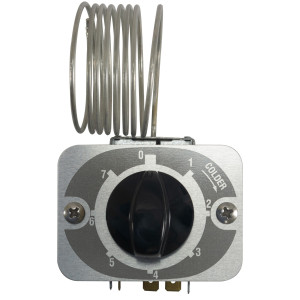 Danfoss 077B7100 Thermostat 1 Door Refrigerators 077B7100 077B0967L Cold Cut-in +14.9F Cold cut-out -0.4F Warm Cut-in +47.3F Warm Cut-out +37.4F Capillary tube length 47.2in B0
Fit: K50P-1125-001
 Danfoss 077B7100 Thermostat 1 Door Refrigerators 077B7100 077B0967L Cold Cut-in +14.9F Cold cut-out -0.4F Warm Cut-in +47.3F Warm Cut-out +37.4F Capillary tube length 47.2in B0
Fit: K50P-1125-001
