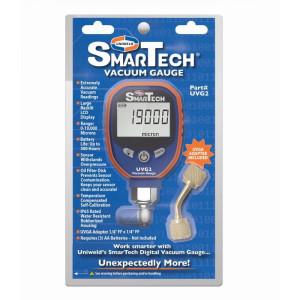 Uniweld UVG2 Vacuometro Digital Smartech con Pantalla Iluminada, Rango 0-19000 Micrones
Max presion 400psi, adaptador UVGA Incluido
Requiere 3 AA Baterias (no includida