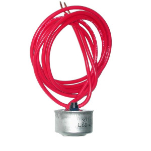 Appli Parts APBT-L60C Bimetal Termico 2 Cables Abre a 16C y Cierra a 4C, con clip, cables de colores rojo y rojo, Referencia BIM-60 / Termodisco Appli Parts APBT-L60C Bimetal Termico 2 Cables Abre a 16C y Cierra a 4C, con clip, cables de colores rojo y rojo, Referencia BIM-60 / Termodisco