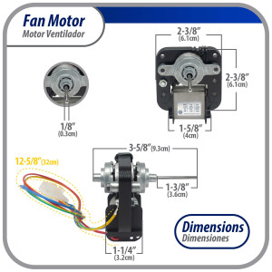 Appli Parts APFM-240369701AP Freezer Fan Motor replacement 6 W, 110 V, 60 Hz, 0.05 A, 3000 rpm, CCW rotation, replaces freezer motor fan numbers 240369701, 5303918549, 1637660, 240315801, 240315802 and others Appli Parts APFM-240369701AP Freezer Fan Motor replacement 6 W, 110 V, 60 Hz, 0.05 A, 3000 rpm, CCW rotation, replaces freezer motor fan numbers 240369701, 5303918549, 1637660, 240315801, 240315802 and others