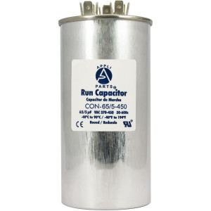 Appli Parts Condensador Capacitor de Marcha 65+5 Mfd uF (microfaradios) 370VAC o 450VAC CBB65 Universal Aire acondicionado y aplicaciones Redondo UL E476928 13cm Alto 5.7cm Ancho CON-65/5-450 Appli Parts Condensador Capacitor de Marcha 65+5 Mfd uF (microfaradios) 370VAC o 450VAC CBB65 Universal Aire acondicionado y aplicaciones Redondo UL E476928 13cm Alto 5.7cm Ancho CON-65/5-450