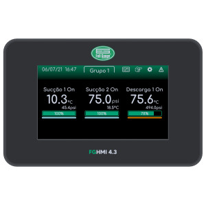 Digital Interface Full Gauge FG-HMI 4.3 
FG-HMI 4.3 communicates with the RCK-862 plus through an RS-485 connection Digital Interface Full Gauge FG-HMI 4.3 
FG-HMI 4.3 communicates with the RCK-862 plus through an RS-485 connection