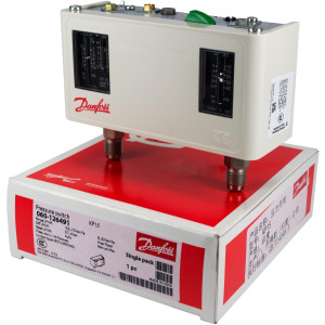 Danfoss Presostato Refrigeracion Kp15 Alta/Baja Auto/Manual 1/4 pulg Flare M/24 Capilar NO Incluido 60-126491