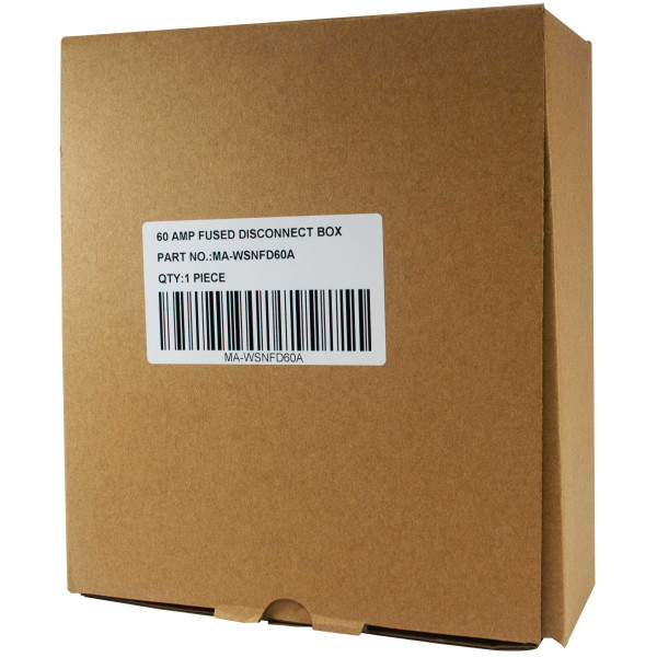 MA-Line MA-WSNFD60A Disconnect Box 60A Non-Fused. UL and CUL Listed 240VAC. Single Phase. NEMA TYPE 3R Outdoor Enclosure