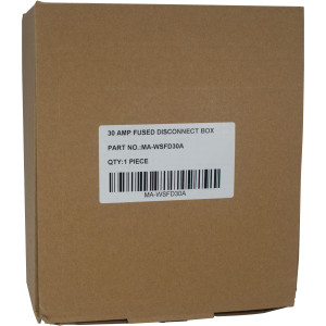 MA-Line MA-WSFD30A Caja Electrica de Desconexion con Fusible 30A (No Incluido). Listada UL y CUL para 240VAC. Mono Fasica. Cerramiento Externo NEMA Tipo 3R  MA-Line MA-WSFD30A Caja Electrica de Desconexion con Fusible 30A (No Incluido). Listada UL y CUL para 240VAC. Mono Fasica. Cerramiento Externo NEMA Tipo 3R