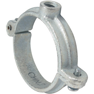 Split-Ring 41G00200 2 in Pipe Extension Hanger, Electro-Galvanized for 3/8 in Rod