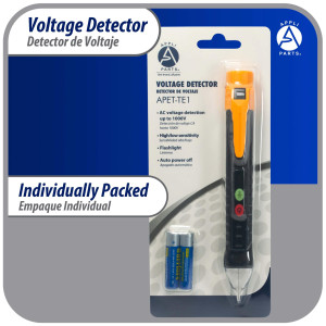 Appli Parts APET-TE1 Detector probador de voltaje de AC sin contacto con linterna LED y alarma de zumbador, para deteccion de cables vivos y neutros en circuitos de CA 12-1000 V Appli Parts APET-TE1 Detector probador de voltaje de AC sin contacto con linterna LED y alarma de zumbador, para deteccion de cables vivos y neutros en circuitos de CA 12-1000 V