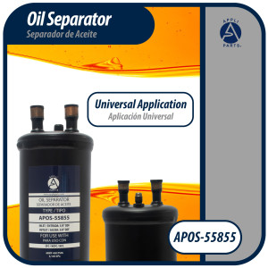 Appli Parts APOS-55855 Separador de Aceite 5/8 pulg ODF Soldable, CFC,HCFC,HFC,R22,R407C,R502,R134a,R404A,R507, Temperatura de trabajo desde -10 C a 130 C Appli Parts APOS-55855 Separador de Aceite 5/8 pulg ODF Soldable, CFC,HCFC,HFC,R22,R407C,R502,R134a,R404A,R507, Temperatura de trabajo desde -10 C a 130 C