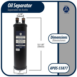 Appli Parts APOS-55877 Separador de Aceite 7/8 pulg ODF Soldable, CFC,HCFC,HFC,R22,R407C,R502,R134a,R404A,R507, Temperatura de trabajo desde -10 C a 130 C Appli Parts APOS-55877 Separador de Aceite 7/8 pulg ODF Soldable, CFC,HCFC,HFC,R22,R407C,R502,R134a,R404A,R507, Temperatura de trabajo desde -10 C a 130 C