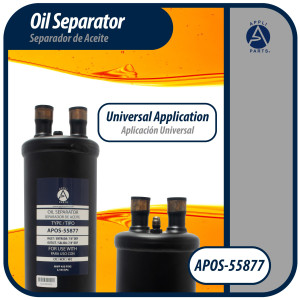 Appli Parts APOS-55877 Separador de Aceite 7/8 pulg ODF Soldable, CFC,HCFC,HFC,R22,R407C,R502,R134a,R404A,R507, Temperatura de trabajo desde -10 C a 130 C Appli Parts APOS-55877 Separador de Aceite 7/8 pulg ODF Soldable, CFC,HCFC,HFC,R22,R407C,R502,R134a,R404A,R507, Temperatura de trabajo desde -10 C a 130 C