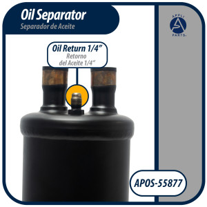 Appli Parts APOS-55877 Separador de Aceite 7/8 pulg ODF Soldable, CFC,HCFC,HFC,R22,R407C,R502,R134a,R404A,R507, Temperatura de trabajo desde -10 C a 130 C Appli Parts APOS-55877 Separador de Aceite 7/8 pulg ODF Soldable, CFC,HCFC,HFC,R22,R407C,R502,R134a,R404A,R507, Temperatura de trabajo desde -10 C a 130 C