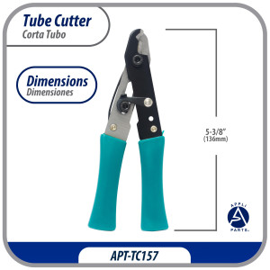 Appli Parts APT-TC157 Corta Tubo Capilar para Cobre, medidas hasta 1/8 de pulg o 3.2 Milim, para Profesionales y Bricolaje, sirve otros metales blandos Appli Parts APT-TC157 Corta Tubo Capilar para Cobre, medidas hasta 1/8 de pulg o 3.2 Milim, para Profesionales y Bricolaje, sirve otros metales blandos