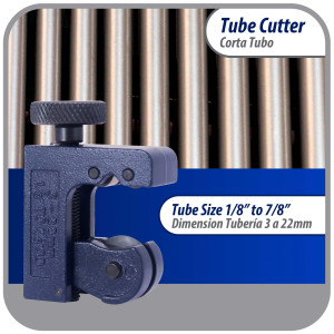 Appli Parts APT-TC128 Corta Tubo Mini para Cobre, Aluminio, Acero, PVC desde 1/8 pulg hasta 7/8 pulg (3-22 mm) para Profesionales y Bricolaje Appli Parts APT-TC128 Corta Tubo Mini para Cobre, Aluminio, Acero, PVC desde 1/8 pulg hasta 7/8 pulg (3-22 mm) para Profesionales y Bricolaje